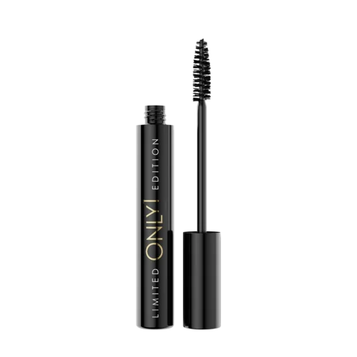 A black mascara tube with a wand applicator, labeled "Limited Edition"