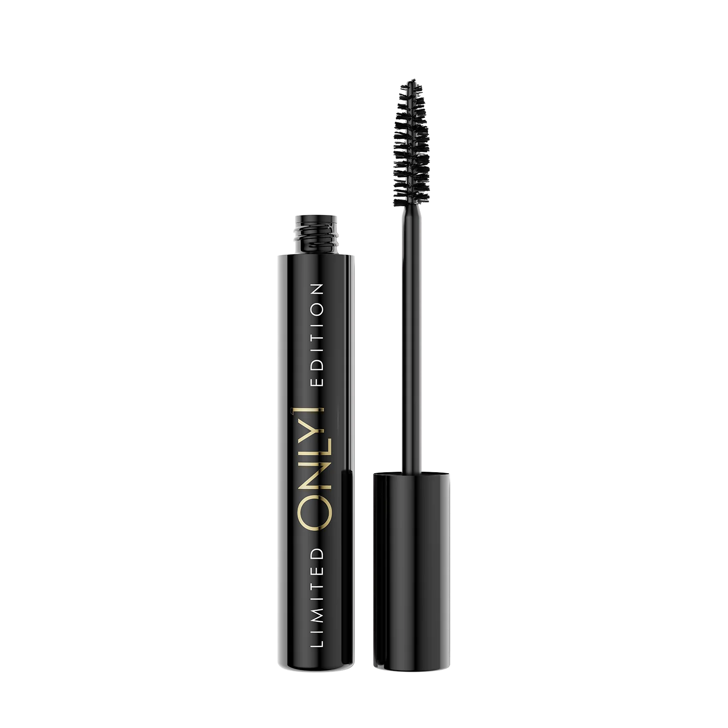A black mascara tube with a wand applicator, labeled "Limited Edition"